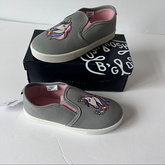 Oshkosh B’gosh Maeve Light Gray Unicorn Slip On Shoes - Picture 7 of 8